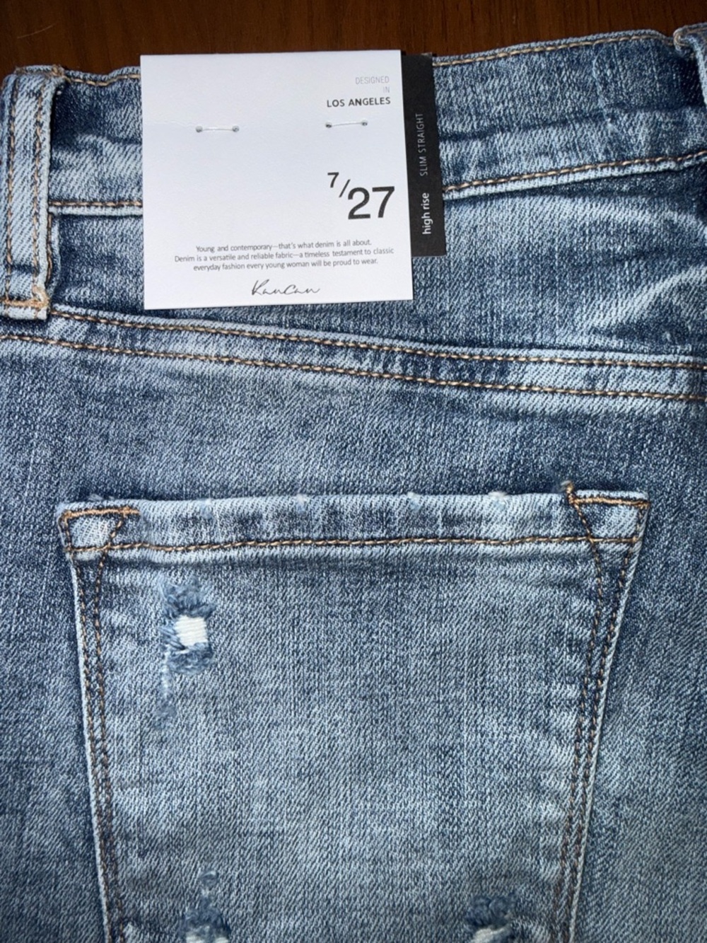 KanCan Light Blue Straight Leg Women's Jeans - Picture 16 of 16